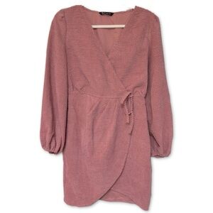 Dusty pink waffle dress, size medium